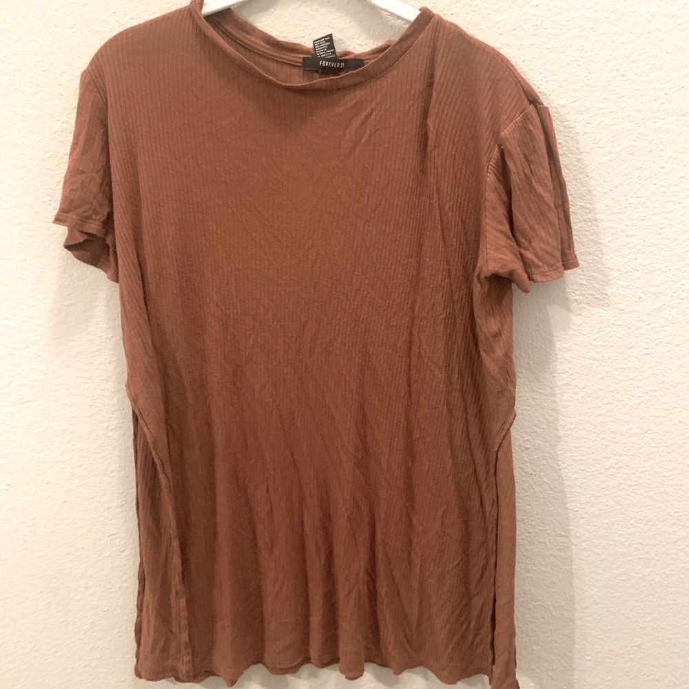 Forever21 ribbed top with slits